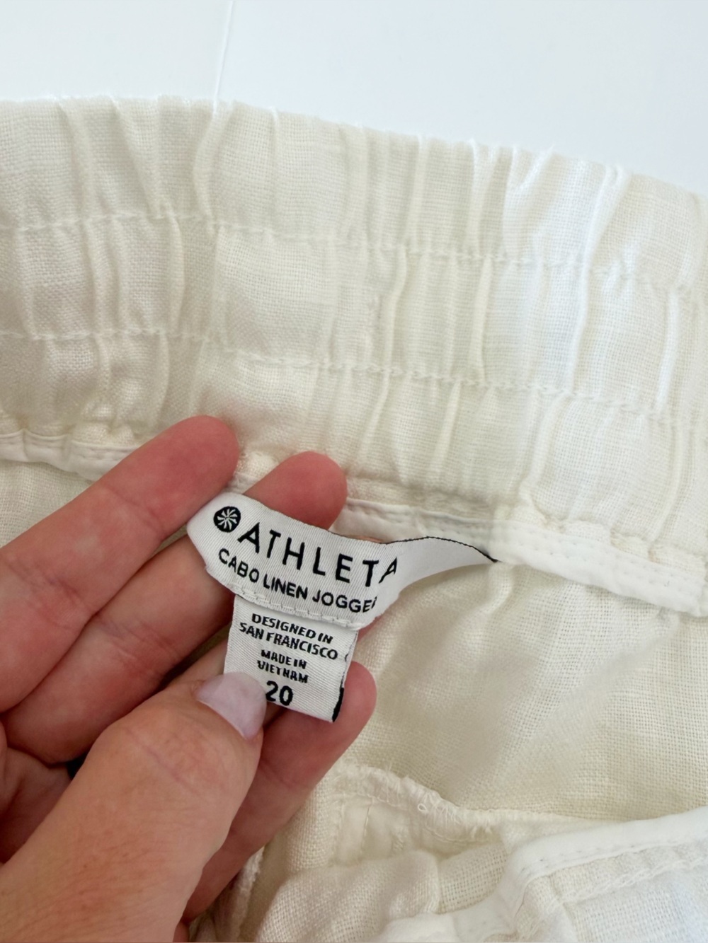 Athleta Pants Womens Plus Sz 20 Cabo Linen Joggers New Beach Boho - Picture 5 of 11